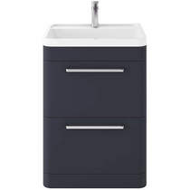 Hudson Reed Solar Floor Standing Vanity Unit & Basin 600mm (Indigo Blue).