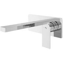 HR Sottile Wall Mounted Basin Mixer Tap With Lever Handle (Chrome).