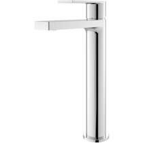 HR Sottile Tall Basin Mixer Tap With Push Button Waste (Chrome).