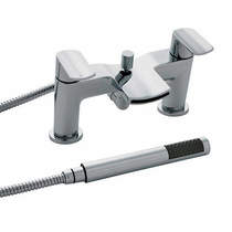 Nuie Mona Waterfall Bath Shower Mixer Tap With Kit (Chrome).