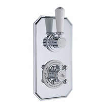 Hudson Reed Topaz Thermostatic Shower Valve With White Handle (2 Way).