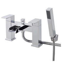 Nuie Strike Waterfall Bath Shower Mixer Tap With Kit (Chrome).