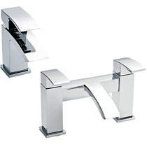 Nuie vibe basin & bath filler tap pack (chrome).