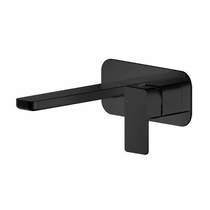 Nuie Windon Wall Mounted Basin Mixer Tap With Blackplate (M Black).
