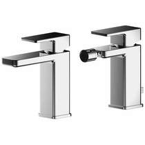 Nuie Windon Basin & Bidet Mixer Tap With Pop Up Wastes (Chrome).