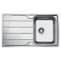 UKINOX Lines Inset Slim Top Kitchen Sink (860/500mm, S Steel, RH).