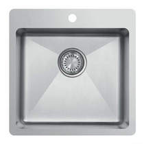 UKINOX Micro Flush Mount Kitchen Sink (500/500mm, S Steel).