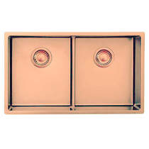 UKINOX ColorX Flush Mount Kitchen Sink (740/440mm, Rose Gold).