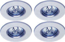 Lights 4 x Low voltage white halogen downlighter with lamps & transformers.