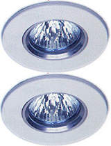 Lights 2 x Low voltage white halogen downlighter with lamps & transformers.
