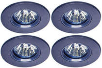 Lights 4 x Low voltage satin halogen downlighter with lamps & transformers.