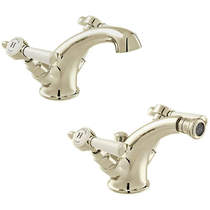 Vado Axbridge Mono Basin & Bidet Tap Pack With Lever Handles (Bright Nickel).