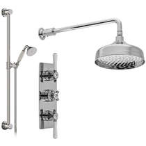 Vado Axbridge Thermostatic Shower Valve With Slide Rail Kit & Fixed Head (Chrome).
