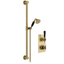 Vado Axbridge Thermostatic Shower Valve With Slide Rail Kit (Brushed Brass).