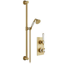 Vado Axbridge Thermostatic Shower Valve With Slide Rail Kit (Brushed Brass).
