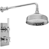 Vado Axbridge Thermostatic Shower Valve With Fixed Head & Arm (Chrome).