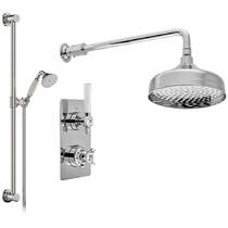 Vado Axbridge Thermostatic Shower Valve With Slide Rail Kit & Fixed Head (Chrome).