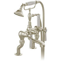 Vado Axbridge Bath Shower Mixer Tap With Lever Handles (Brushed Nickel).