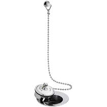 Vado Axbridge Basin Waste With Ceramic Plug & Chain (Chrome & White).