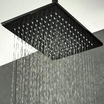 Vado Omika Noir Shower Head 200x300mm (Polished Black).