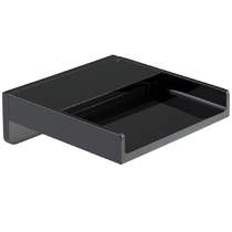 Vado Omika Noir Wall-Mounted Waterfall Bath Spout (Polished Black).