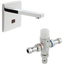 Vado I-Tech Infra-Red Wall Mounted Basin Tap & In-Line Thermostatic Valve.