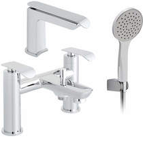Vado Kovera Bath Shower Mixer & Basin Tap Pack (Chrome).