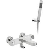 Vado Life Wall Mounted Thermostatic Bath Shower Mixer Tap With Kit (Chrome).