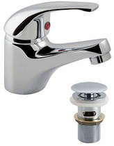 Vado Matrix Basin Mixer Tap With Clic Clac Waste (Chrome).