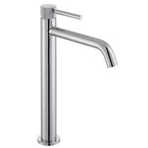 Vado Origins Slimline Tall Basin Mixer Tap With Knurled Accents (Chrome).