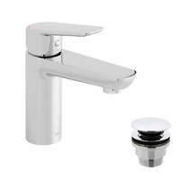 Vado photon basin mixer tap with universal waste (chrome).