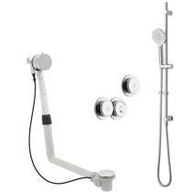 Vado Sensori SmartDial Thermostatic Shower, Slide Rail, Bath Filler & Remote.