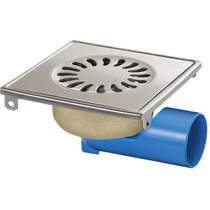 VDB Shower Drains Shower Drain 146x146mm (Brushed Stainless Steel).