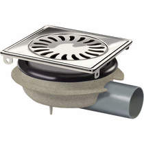 VDB Shower Drains ABS Shower Drain 150x150mm (Stainless Steel Grate).