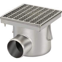 VDB Industrial Drains Drain With 110mm Horizontal Out 250x250mm (Mesh).