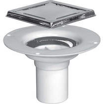 VDB Shower Drains Poly Shower Drain With Clamping Ring 94x94mm.