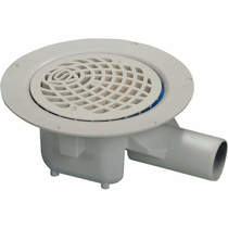 VDb vinyl drains shower drain with 50mm horizontal outlet (150mm, peh).