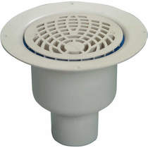 VDb vinyl drains shower drain with 75mm vertical outlet (150mm, peh).