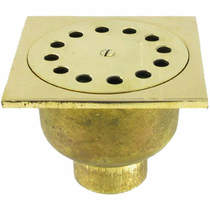 VDB Shower Drains Shower Drain 100x100mm (Polished Brass).