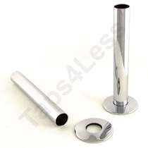 Crown Radiator Valves Sleeve Kit For Radiator Pipes (130mm, Chrome).